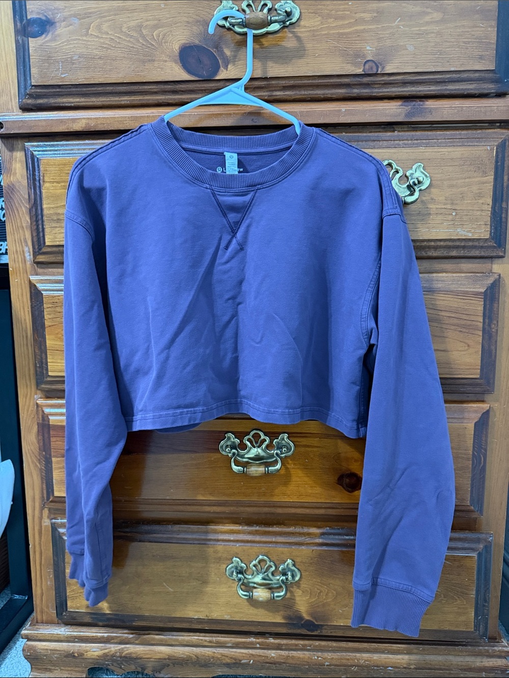 Lululemon - All Yours Cropped Crew - Grape Thistle size 10